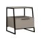 Comodino in legno beige e nero 45x41x50h cm - Rosita