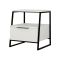 Comodino in legno bianco 45x40x50h cm - Alonso