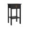 Comodino in legno nero 40x34x70h cm - Inday