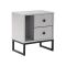 Comodino industrial grigio e nero 45x29x50h cm - Rhiannon