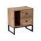 Comodino industrial legno e nero 45x29x50h cm - Rhiannon