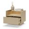 Comodino Marrone Chiaro Marrone Rovere un Cassetto 2 Ripiani 53x40x43h cm, Apertura Push-pull - Veirra