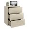 Comodino Marrone Rovere Grigio 3 Cassetti un Ripiano 34x42x57h cm, Piedini abs Antirumore e Antigraffio - Sturgis