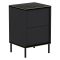 Comodino Nero Antracite oro un Ripiano Apertura Battente 40x35x60h cm, Un'anta - Vestone