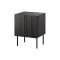 Comodino Nero Cassetti un Ripiano 59x42x44.5h cm, Un'anta - Russi