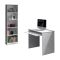 Composizione Camera da Letto Bianco Reversibile per Cameretta 90x54x79h cm, Misure Elementi Scrivania: 90x54h79, Libreria: 52x25h180 cm - Gaggi