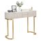 Consolle 100x40x80h cm crema e oro - Ronda