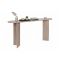 Consolle Bianco Marmo un Ripiano Peso Supportato 25 kg 150x35x75h cm, Colore Ripiano Bianco - Cercino