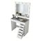 Consolle con specchio 90x45x80h cm bianco - Bussero
