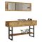 Consolle legno e metallo 139x43x75h cm quercia - Izo