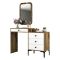 Consolle Marrone Noce Bianco 2 Ripiani Peso Supportato 25 kg 124x40x85h cm, Colore Ripiano Marrone - Namtheun