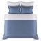 Copripiumino Matrimoniale blu Federa Inclusa 260x200 cm, Percalle 170 Fili in Cotone Pettinato e Mercerizzato - Ropasato Luxury
