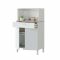 Credenza- bianco e legno con cassetto 72x126h cm - Asaro