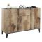 Credenza acero e ardesia 120x40x82h cm 3 ante e 1 cassetto - Albatross