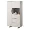 Credenza alta beige 90x41x170h cm 2 ante e 2 cassetti - Rimella
