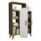 Credenza alta noce e bianca 90x32x132h cm 2 ante - Tormalina