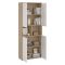 Credenza alta rovere e bianca 79x34x204h cm 4 ante - Pierre