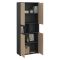 Credenza alta rovere e grigia 79x34x204h cm 4 ante - Pierre