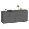 Credenza antracite 200x44x86h cm 4 ante - Arda
