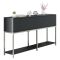 Credenza antracite e argento 150x30x80h cm 2 ante - Basilia