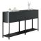 Credenza antracite e nera 150x30x80h cm 2 ante - Basilia