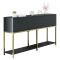 Credenza antracite e oro 150x30x80h cm 2 ante - Basilia