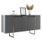 Credenza antracite e oro 160x35x80h cm 4 ante - Arta