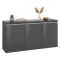 Credenza antracite lucida 150x40x81h cm 3 ante - Andesina