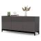 Credenza antracite lucida 170x40x72h cm 3 ante e 1 cassetto - Allel