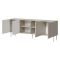 Credenza Beige 2 Ripiani Apertura Battente 200x42x75h cm, 4 Ante - Canino