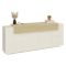 Credenza Beige 3 Ripiani Apertura Battente, a Ribalta 200x45x85.5h cm, 5 Ante - Pulfero