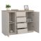 Credenza Beige 4 Cassetti 2 Ripiani 121x50x91h cm, Apertura Battente, Scorrevole - Angelika