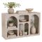 Credenza Beige Marmo 6 Ripiani 6 Vani 120x37x74h cm, Peso Supportato 4 kg - Arsenioiu