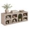 Credenza Beige Marmo 6 Ripiani 6 Vani 160x40x51h cm, Peso Supportato 45 kg - Arsenio