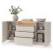 Credenza Beige Marrone Rovere 3 Cassetti 2 Ripiani 176x40x83h cm, Apertura Battente, Scorrevole - Haleli