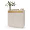 Credenza Beige Marrone Rovere 4 Ripiani Apertura Battente 103x40x119h cm, 2 Ante - Halane