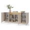 Credenza Beige Marrone Rovere 4 Ripiani Apertura Battente 103x40x83h cm, 4 Ante - Halefa