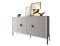Credenza Beige Nero Cassetti Ripiani 203x49x83h cm, Apertura Battente - Parenti