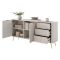 Credenza Beige oro 3 Cassetti 2 Ripiani 163x38x81h cm, Apertura Battente, Scorrevole - Halilala