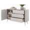 Credenza Beige oro 3 Cassetti un Ripiano 138x38x81h cm, Apertura Battente, Scorrevole - Halilomo