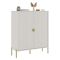 Credenza Beige oro Cassetti 4 Ripiani 104x40x129h cm, Apertura Battente - Wallis