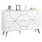 Credenza bianca 123x35x62h cm 4 ante - Earl