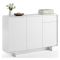 Credenza bianca 134x35x87h cm 3 ante e 1 cassetto - Arius