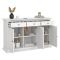 Credenza bianca 143x46x91h cm 3 ante e 3 cassetti - Asola