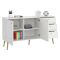 Credenza bianca 147x39x81h cm 2 ante e 3 cassetti - Erina