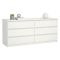 Credenza bianca 153x50x70h cm 6 cassetti - Abacadabra
