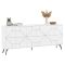 Credenza bianca 184x35x77h cm 6 ante - Africo