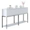 Credenza bianca e argento 150x30x80h cm 2 ante - Basilia