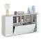 Credenza bianca e cemento 150x41x76h cm 3 ante - Crisantemo