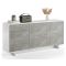 Credenza bianca e cemento 170x42x78h cm 3 ante e 1 cassetto - Aronne